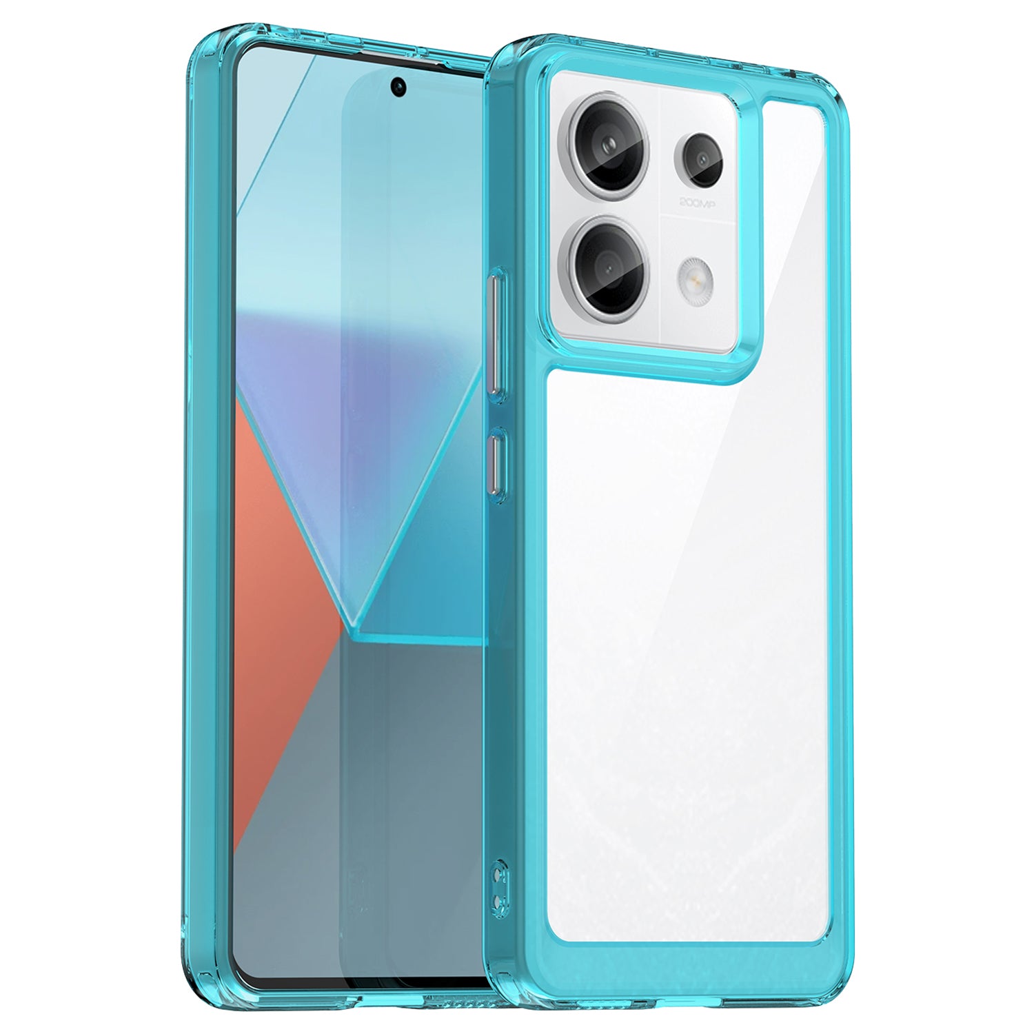 For Xiaomi Redmi Note 13 Pro 5G / Poco X6 5G Phone Case TPU+Acrylic Protective Cover - Blue For Xiaomi Redmi Note 13 Pro 5G / Poco X6 5G Phone Case TPU+Acrylic Protective Cover - Blue